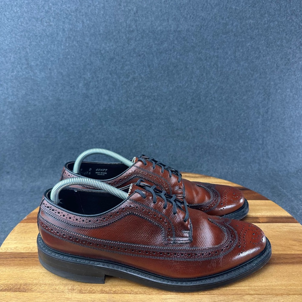 Florsheim Imperial Mens 9D Brown Pebble Grain Longwing Blucher Brogue 60577